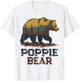Poppie Bear Father's Day Vintage Birthday Christmas Poppie T-Shirt - T-Shirt | White