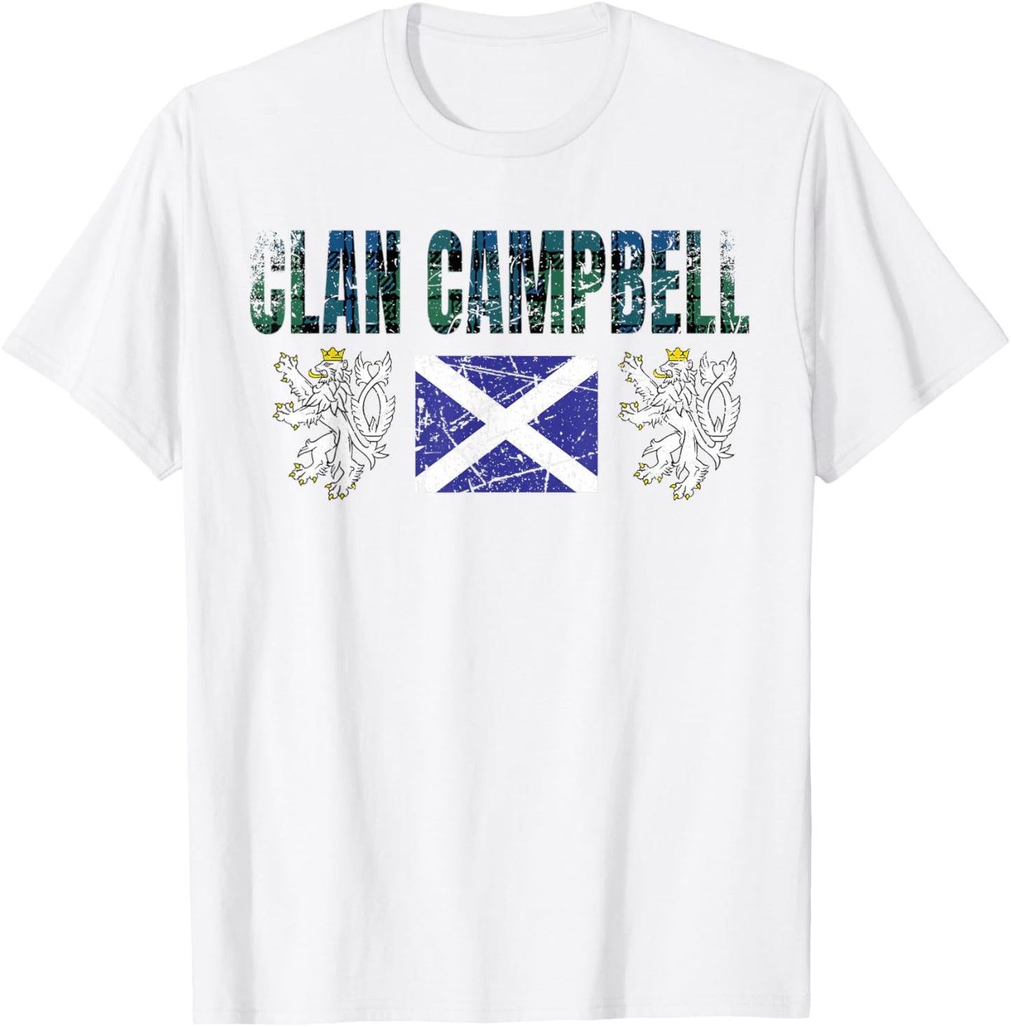 Clan Campbell Tartan Scottish Family Name Scotland Pride T-Shirt - T-Shirt | White
