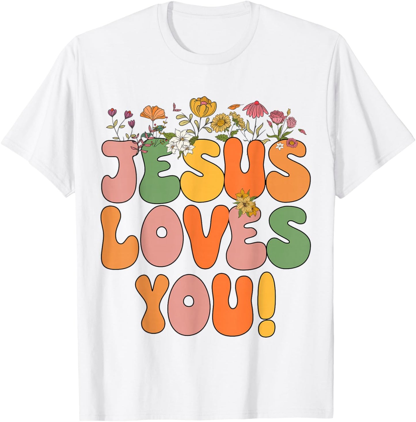 Toddler Jesus Loves You Christian Women Girls I Heart God T-Shirt - T-Shirt | White