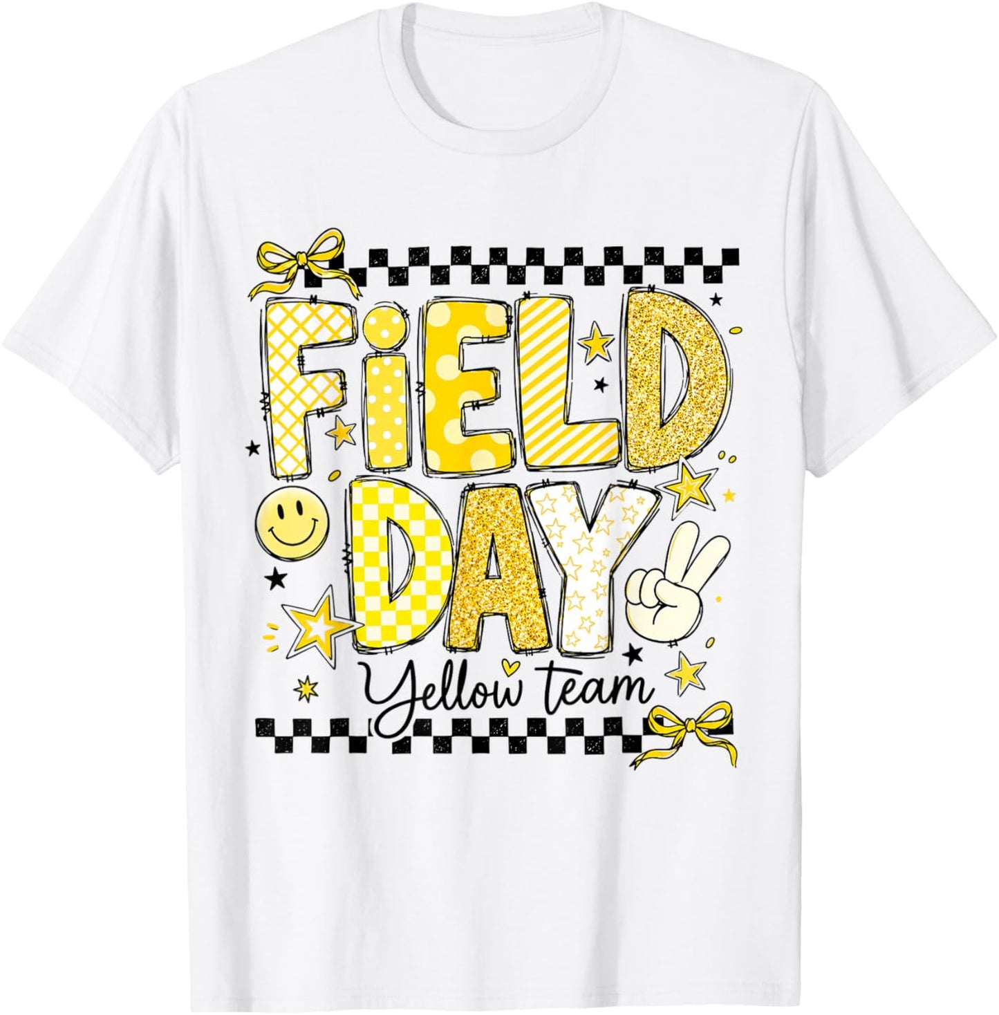 Field Day Yellow Team Let The Games Begin Fun Day Field Trip T-Shirt - T-Shirt | White