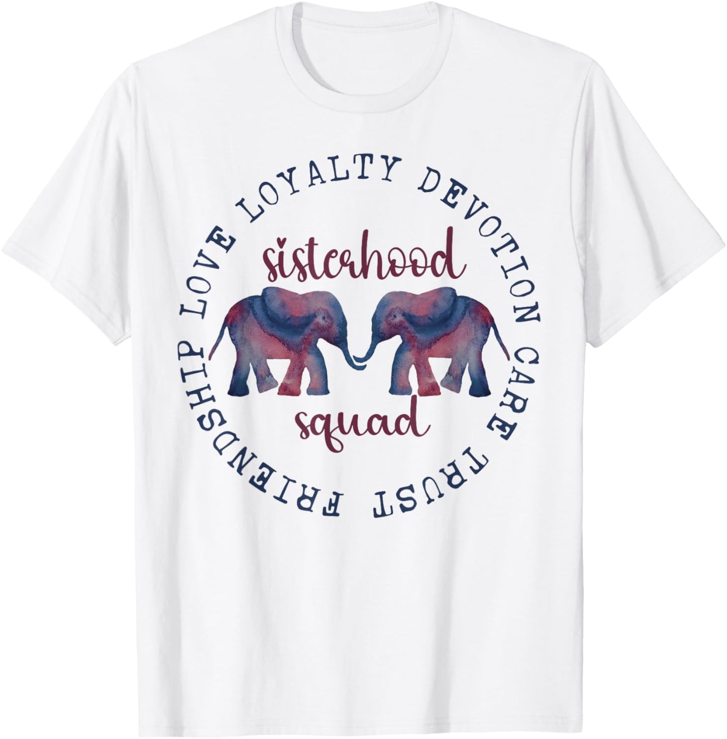 Elephant Friendship Sisterhood Squad Tribe Crew Friend Group T-Shirt - T-Shirt | White