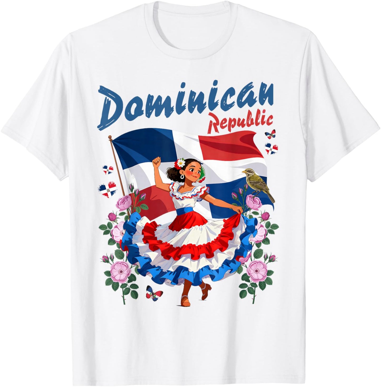 Dominicana Outfit Idea for Kids Dominican Republic Flag T-Shirt - T-Shirt | White