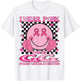 I Wear Pink For My GG Breast Cancer Awareness Groovy T-Shirt - T-Shirt | White