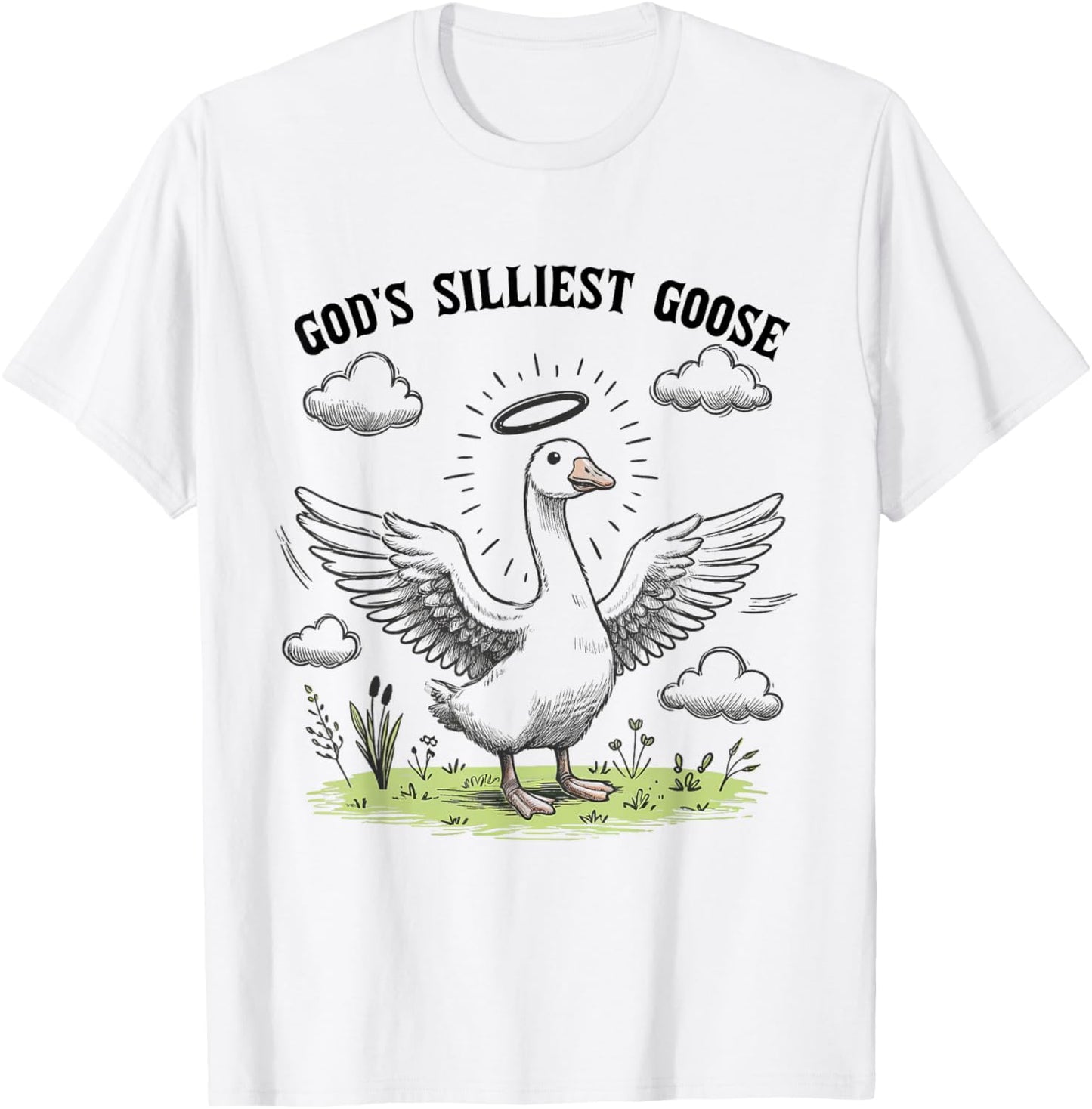 God's Silliest Goose Funny Duck Christian Men Women Kids T-Shirt - T-Shirt | White