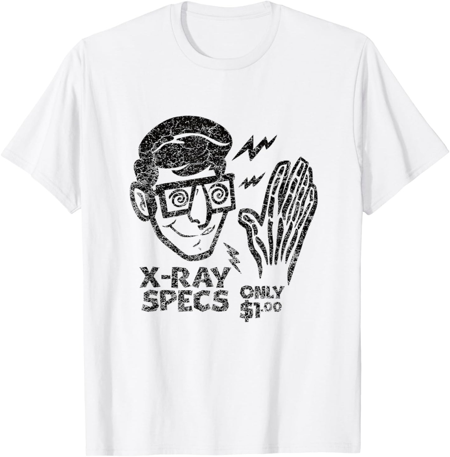 Retro X-Ray Specs Funny Nostalgia Vintage Comic Design T-Shirt - T-Shirt | White