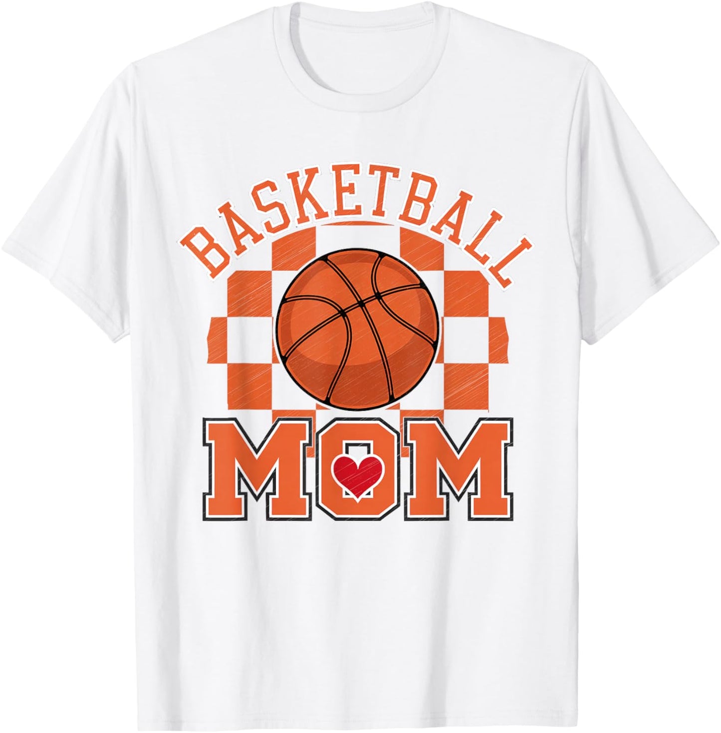 Groovy Basketball Mom Mother Basketball Mom T-Shirt - T-Shirt | White