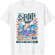 The Smurfs S-Pop Music Since 1958 Vintage Poster T-Shirt - T-Shirt | White