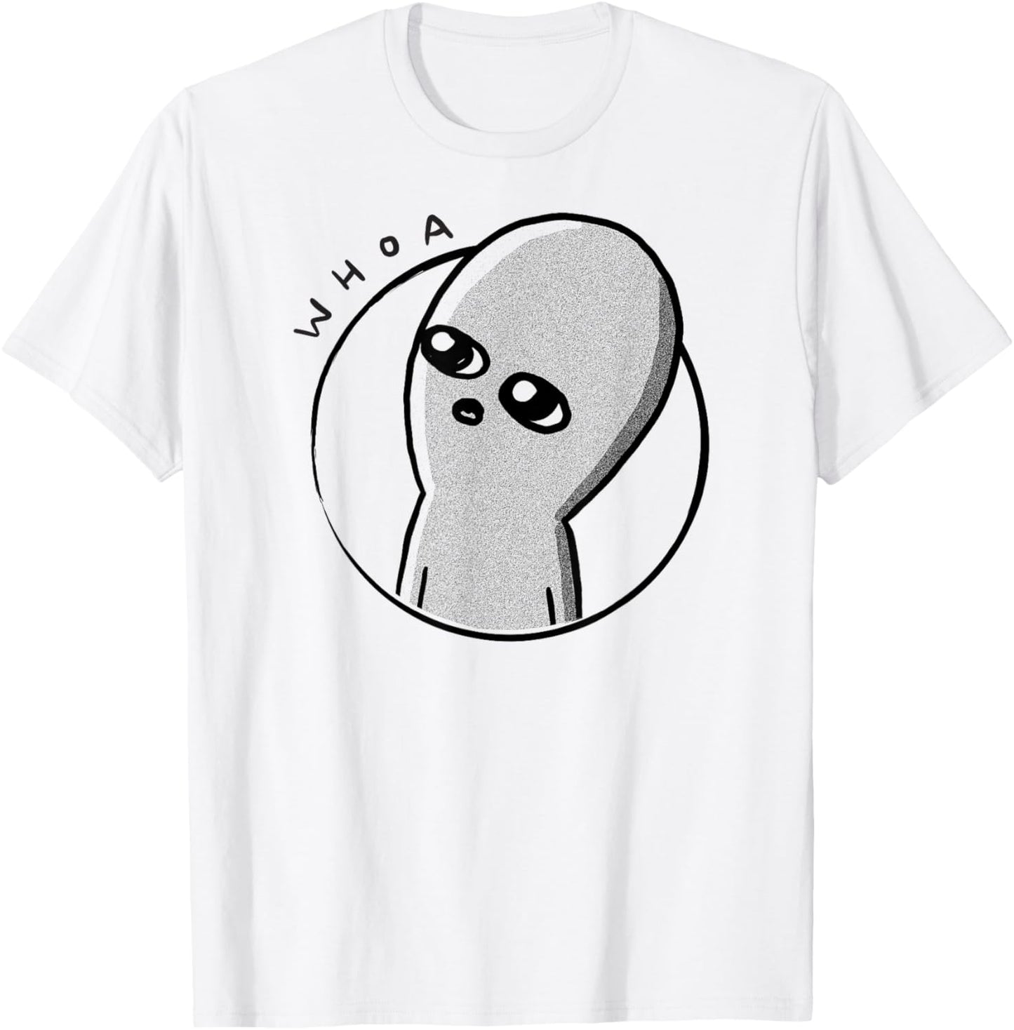 Threadless Nathan W. Pyle Strange Planet Whoa Graphic T-Shirt - T-Shirt | White