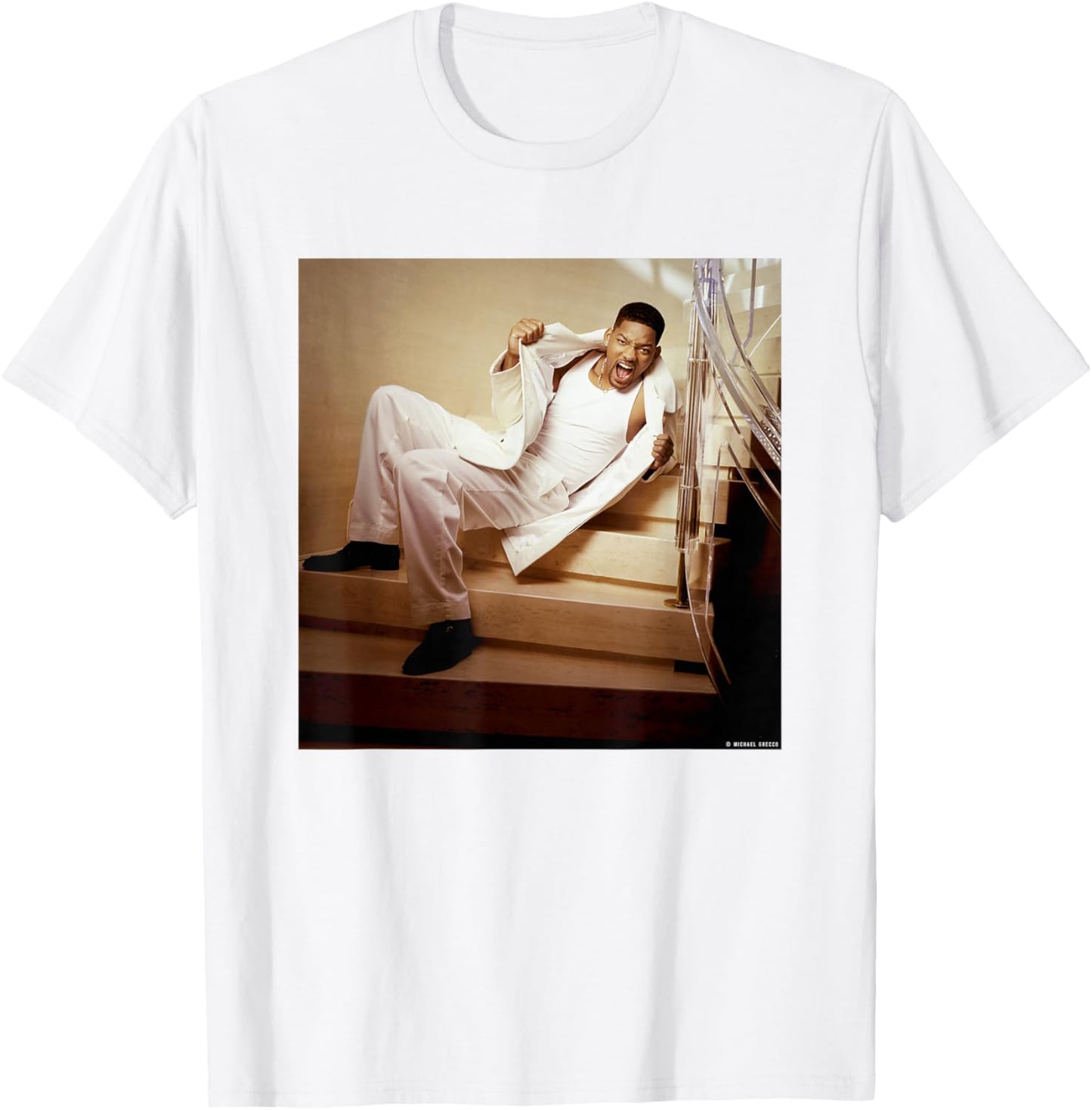 Will Smith Men in Black Bad Boys Rapper by Michael Grecco T-Shirt - T-Shirt | White
