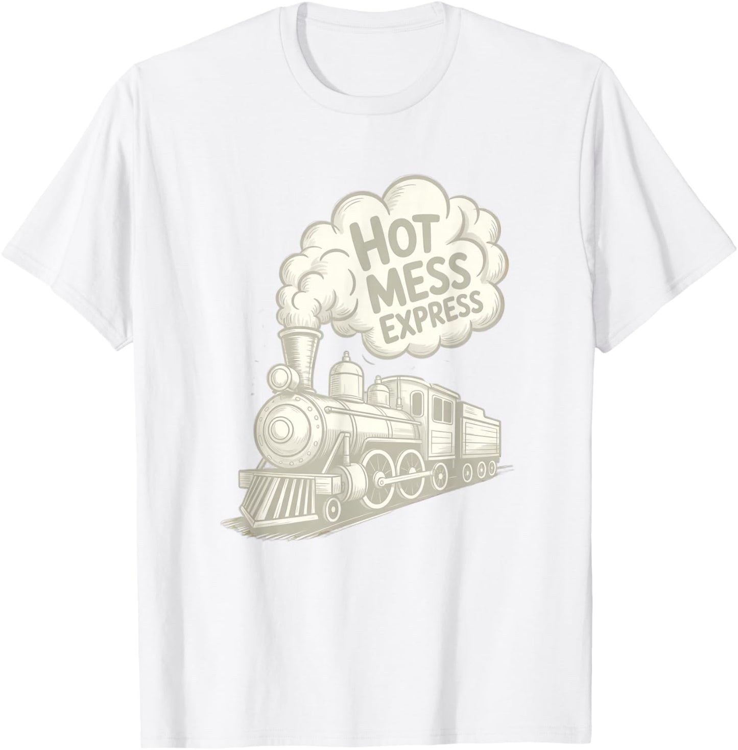Hot Mess Express Cute Mom T-Shirt - T-Shirt | White