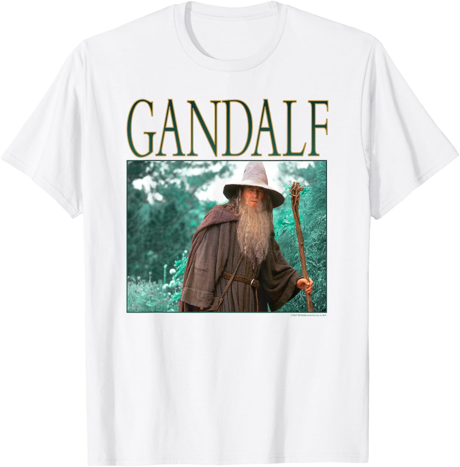 The Lord of the Rings Gandalf In The Woods Portrait T-Shirt - T-Shirt | White