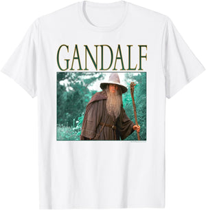 The Lord of the Rings Gandalf In The Woods Portrait T-Shirt - T-Shirt | White