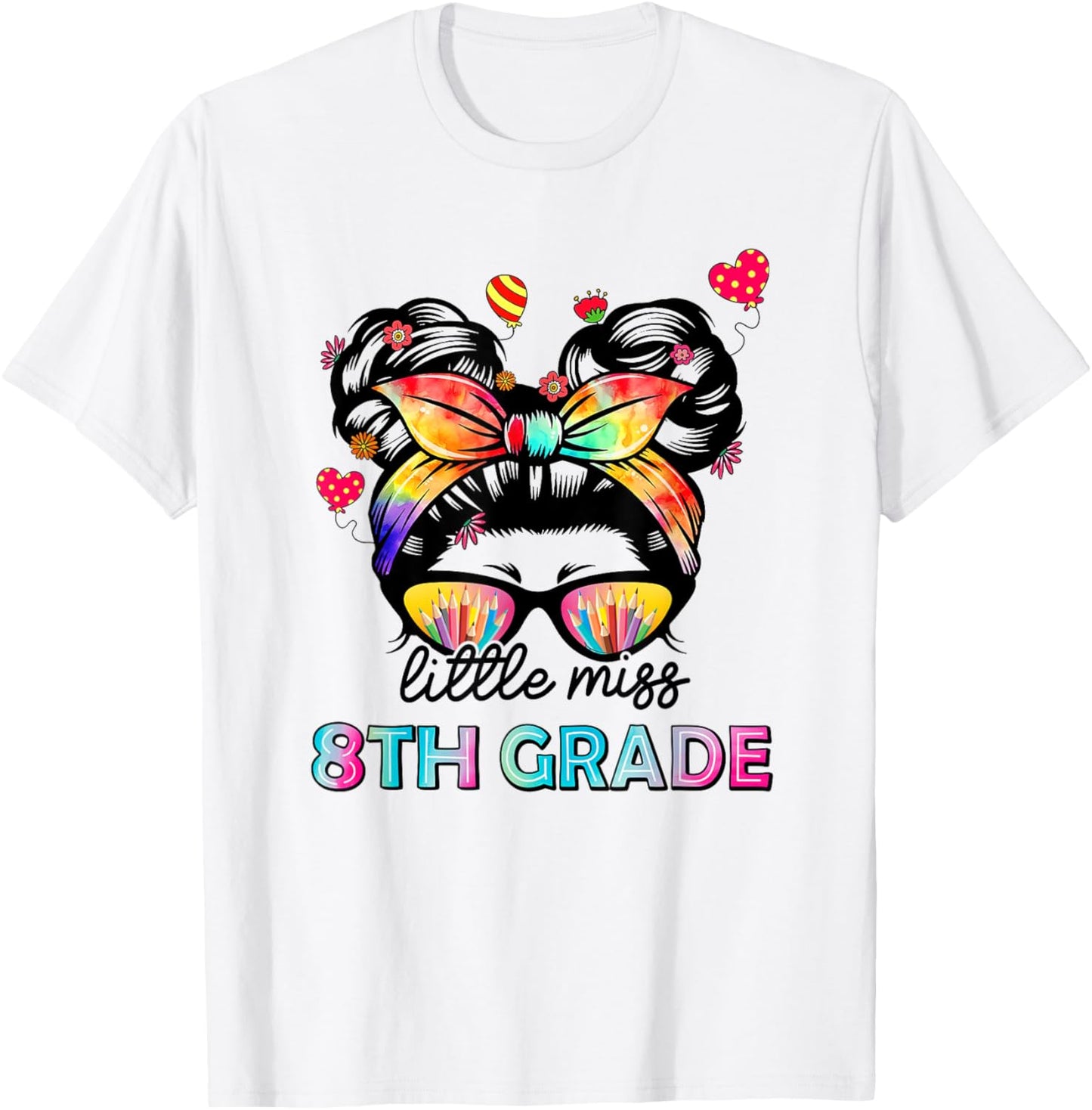 Little Miss Eighth Grade Back To School 8th Grade Girls T-Shirt - T-Shirt | White