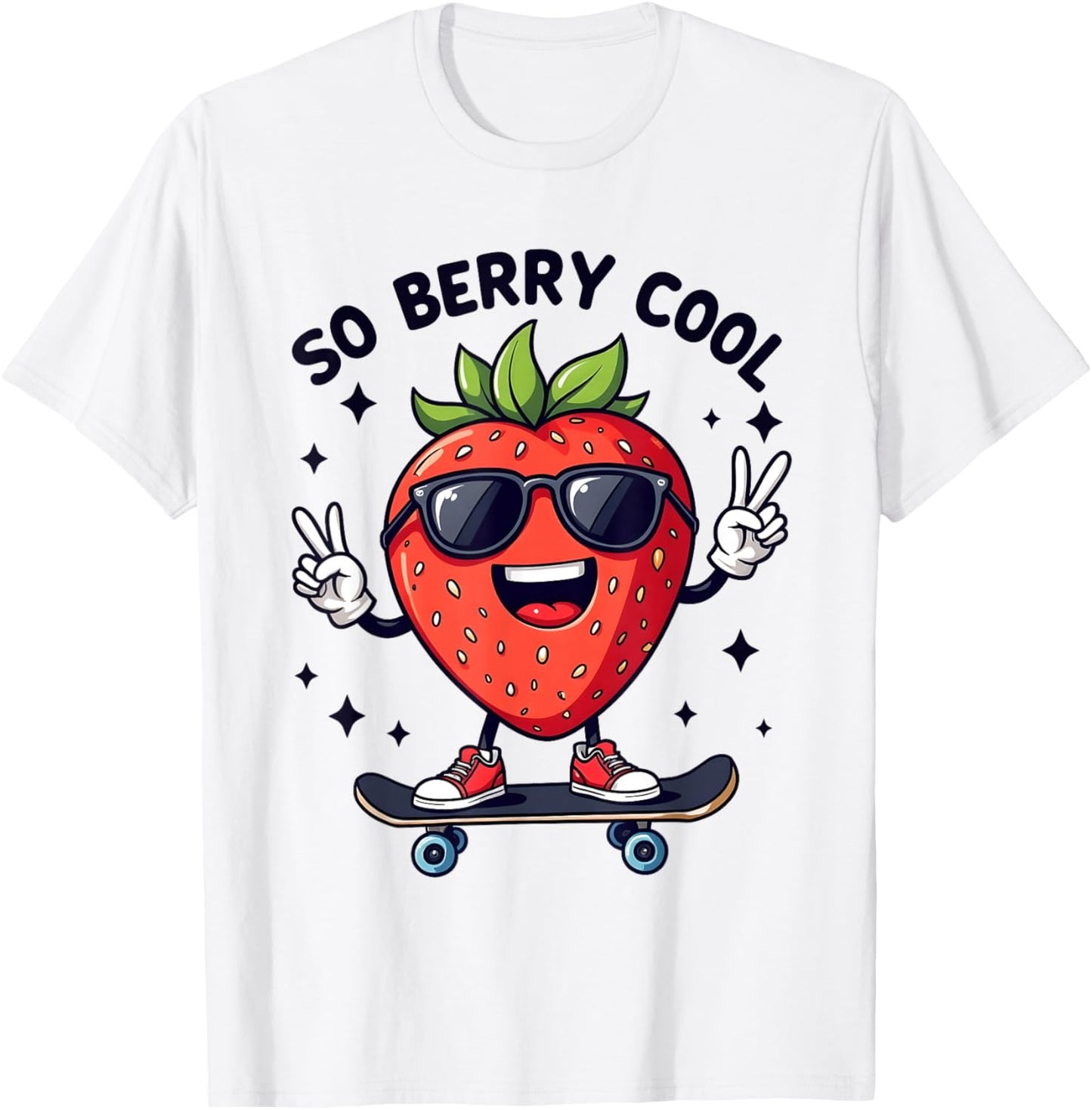 So Berry Cool Fruit Lover Strawberry Season For Kids Boys T-Shirt - T-Shirt | White