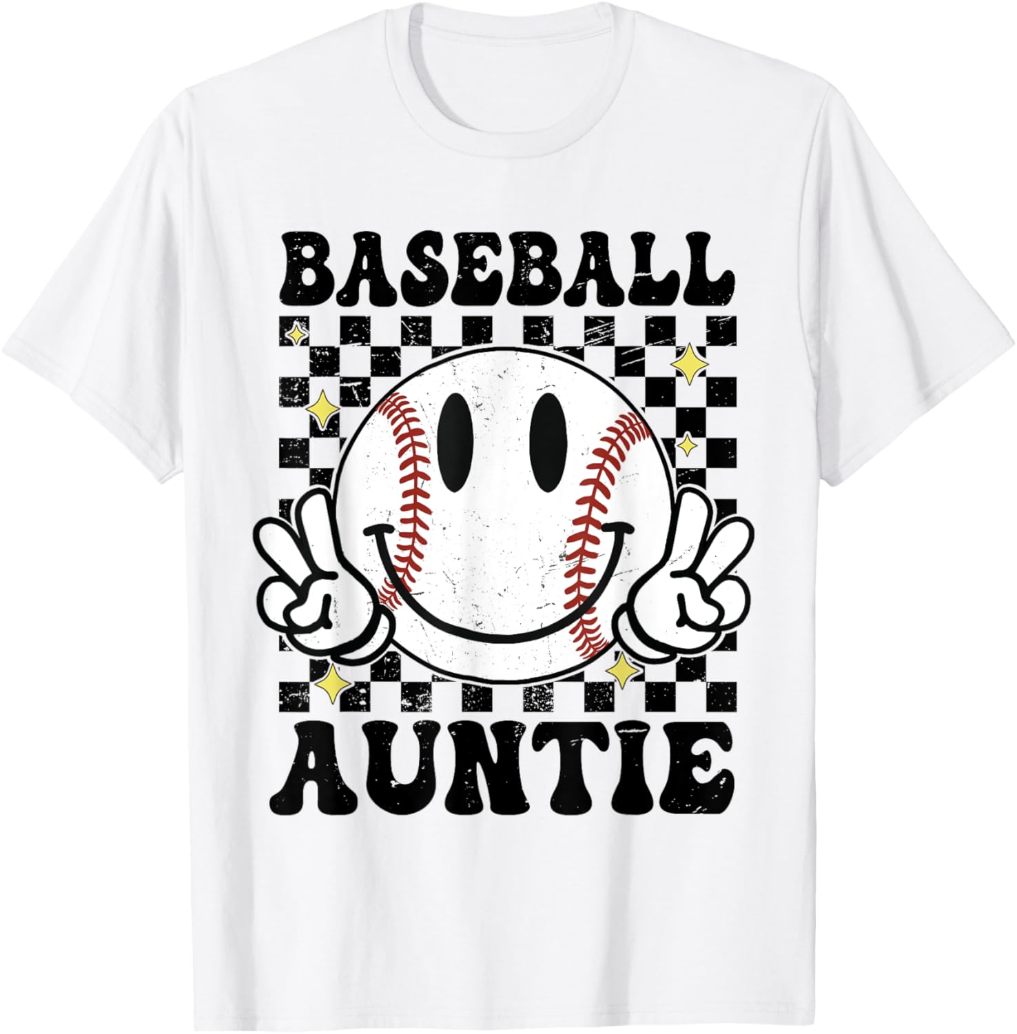 Baseball Auntie - Game Day Baseball Auntie T-Shirt - T-Shirt | White