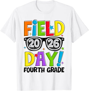 Field Day Fun Day 2026 4th Grade Field Trip Teacher Kids T-Shirt - T-Shirt | White