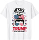 Girl Jesus My Savior Trump President Christian Women Youth T-Shirt - T-Shirt | White