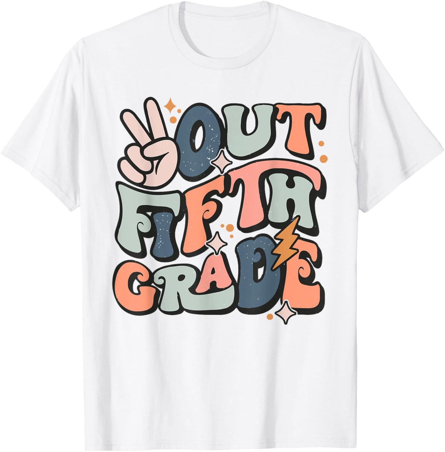 Last Day Of 5th Grade Peace Out Fifth Grade Graduation T-Shirt - T-Shirt | White