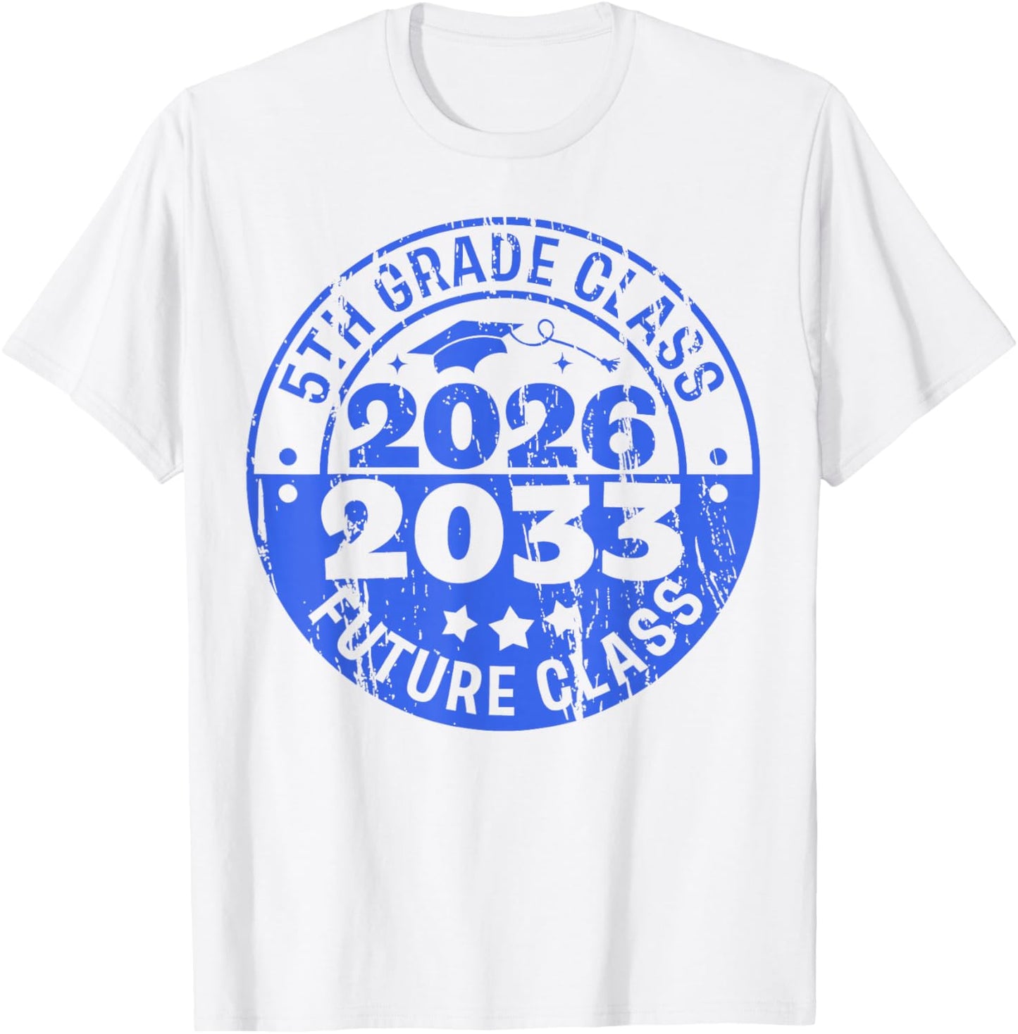 Royal Blue Future Class of 2033 5th Grade Graduation Boy Kid T-Shirt - T-Shirt | White