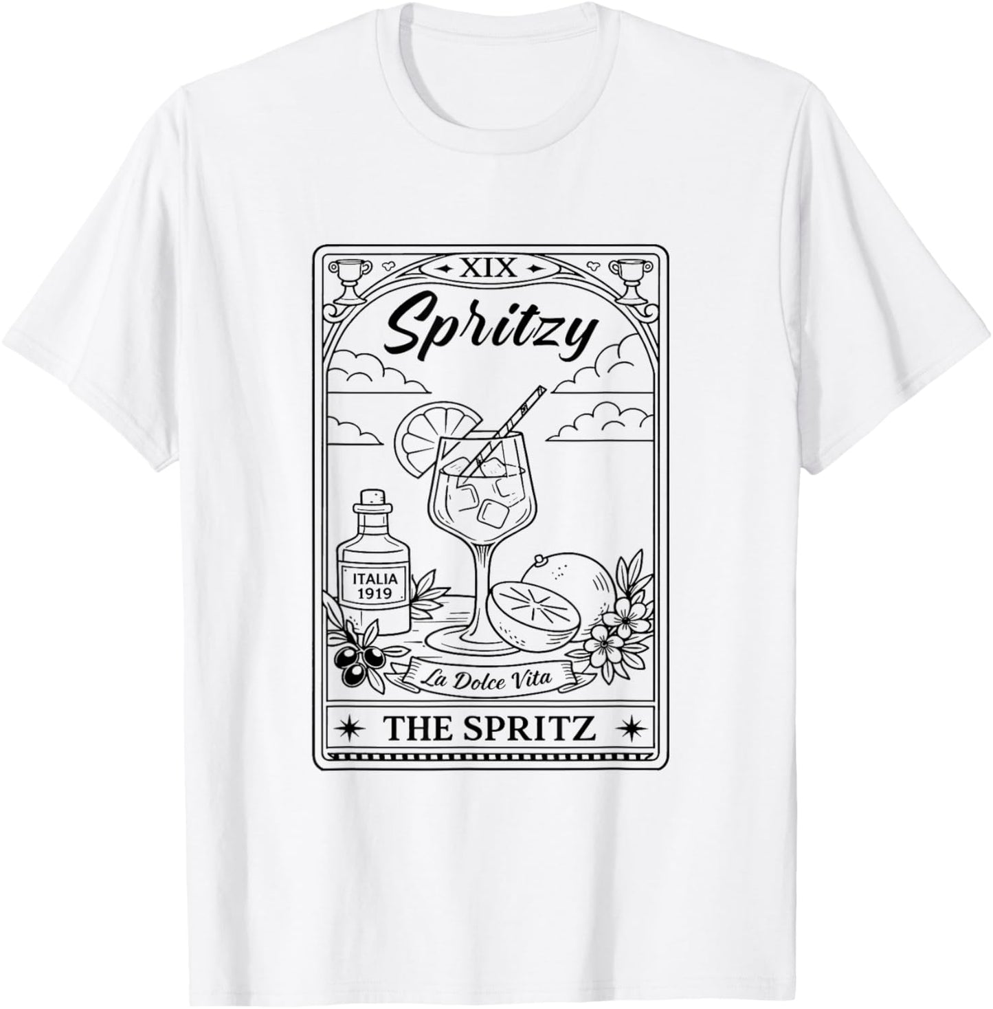 Italian Summer, Spritz Veneto Cocktail Art, Aperitivo T-Shirt - T-Shirt | White