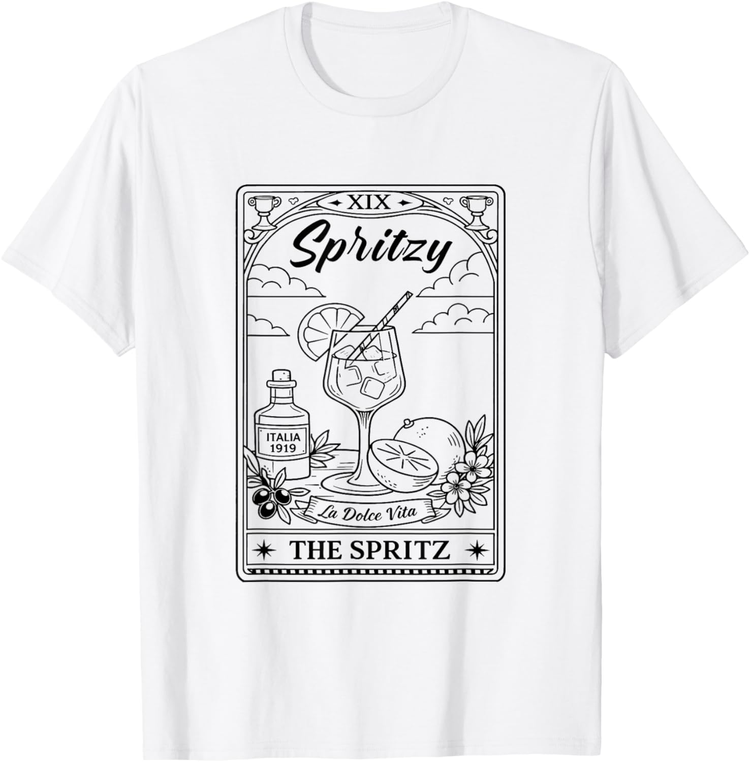 Italian Summer, Spritz Veneto Cocktail Art, Aperitivo T-Shirt - T-Shirt | White