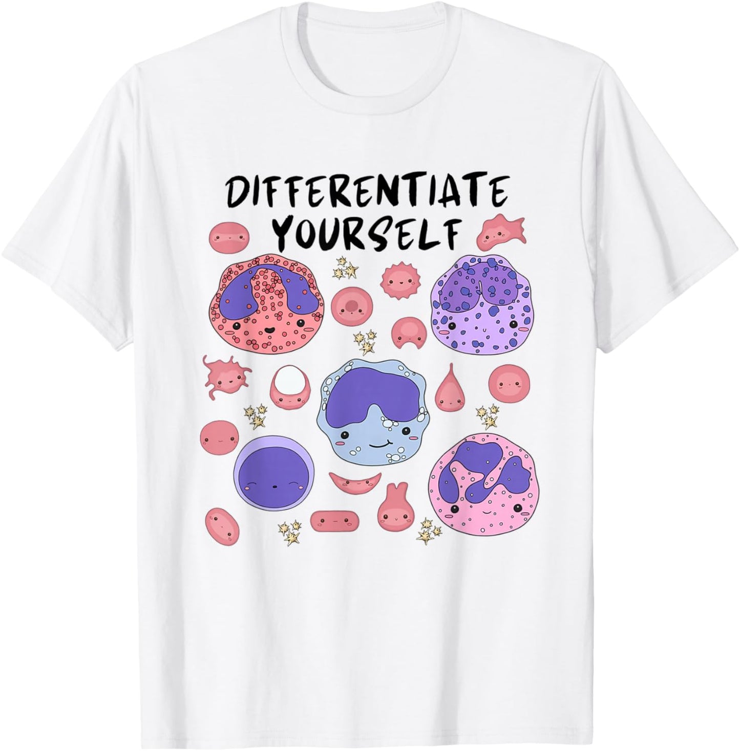 Funny White Blood Cells Immune System Medical Technologist T-Shirt - T-Shirt | White
