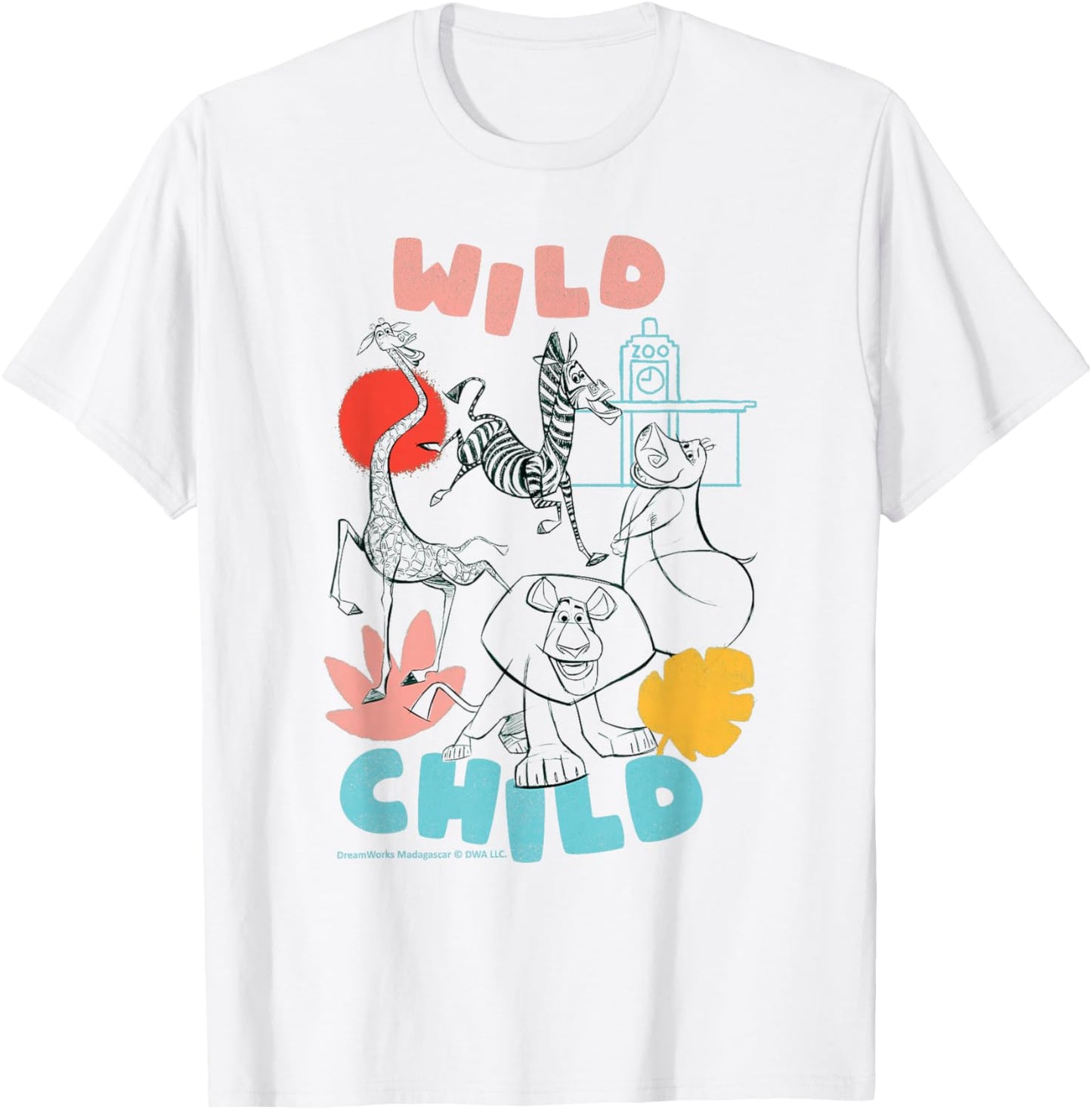 Wild Child Madagascar Zoo Adventure Fun T-Shirt - T-Shirt | White