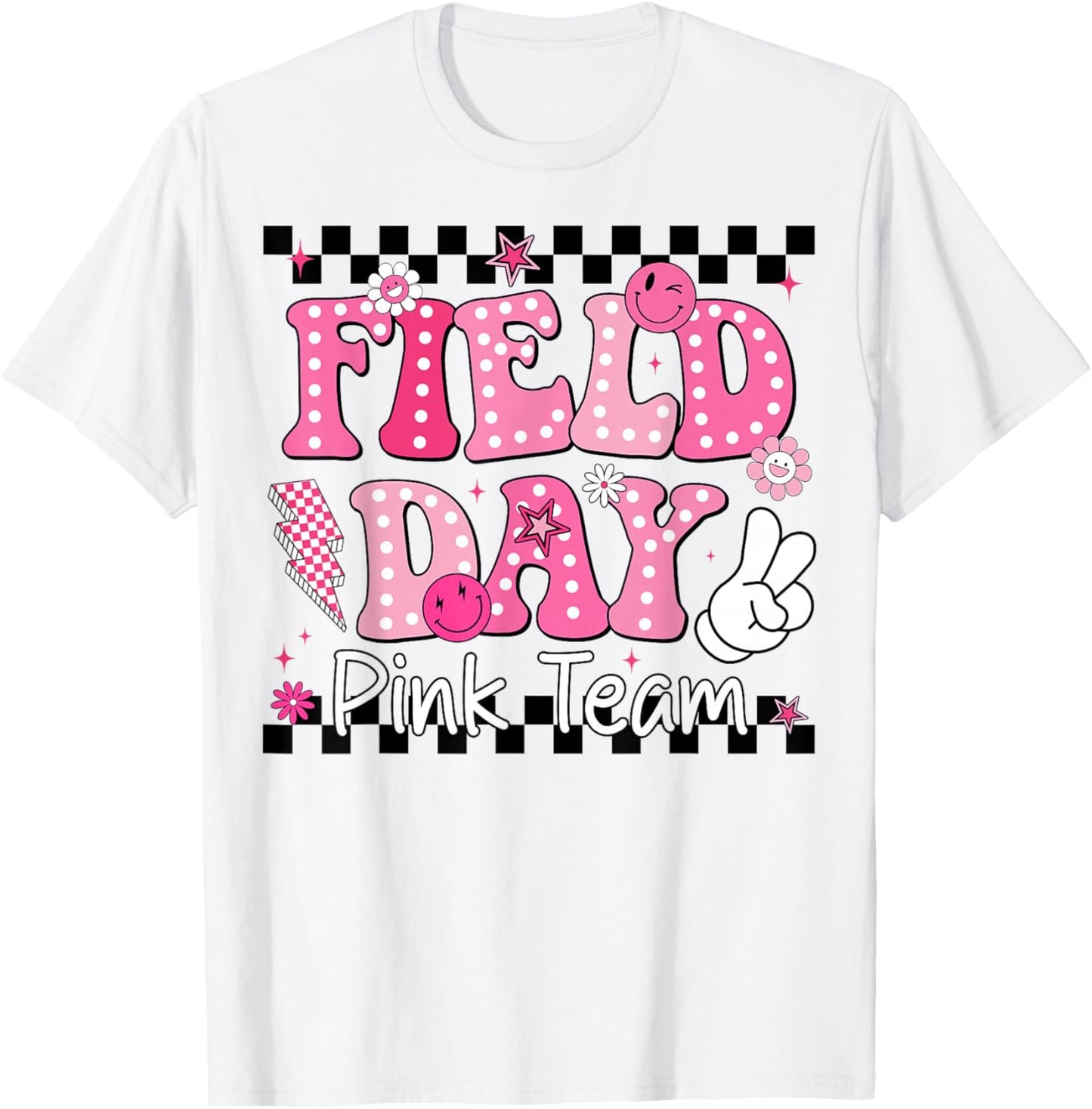 Field Day Trip Pink Team Color Game Competition Boys Girls T-Shirt - T-Shirt | White