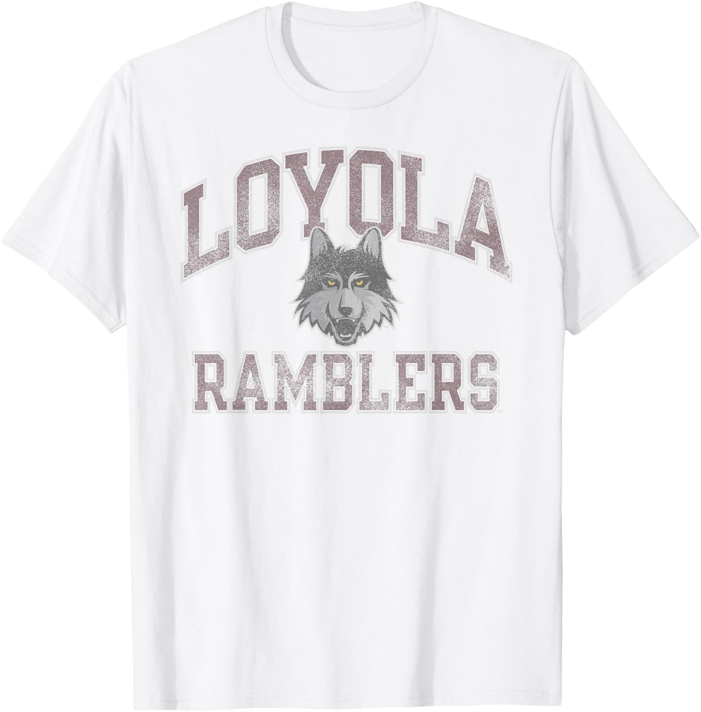 Loyola Chicago Ramblers Vintage Worn Gray T-Shirt - T-Shirt | White
