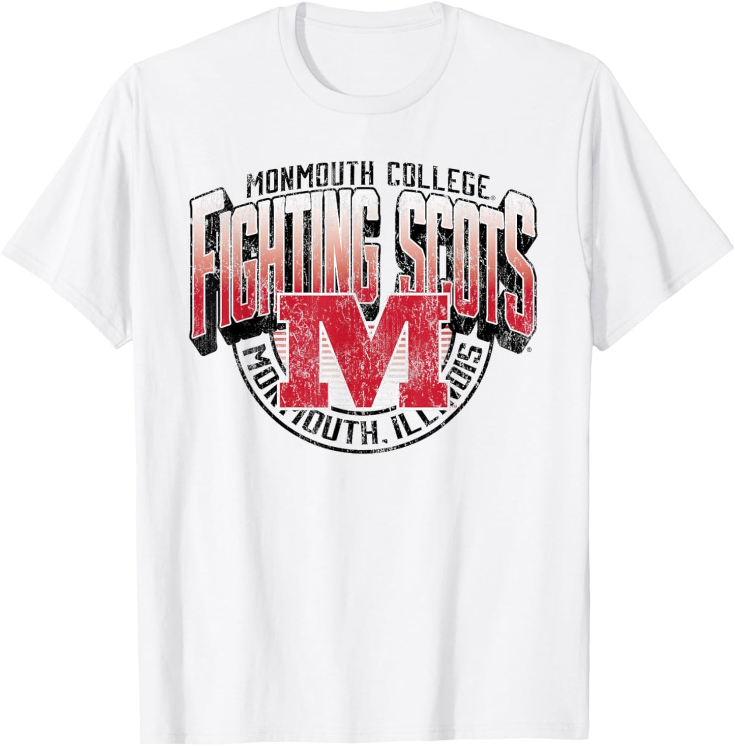 Monmouth College Fighting Scots Vintage Major Gray T-Shirt - T-Shirt | White