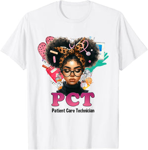 In My Patient Care Technician Era PCT Affrican PCT women T-Shirt - T-Shirt | White