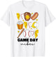 Baseball And Softball Mom Game Day Vibes Coquette Bow Women T-Shirt - T-Shirt | White