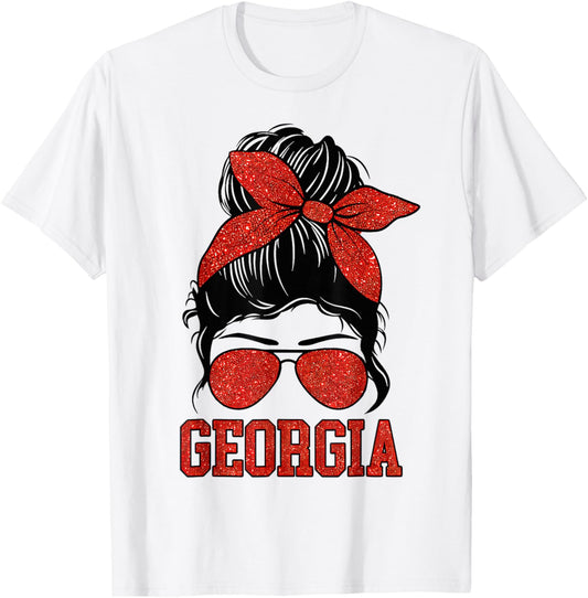 Girls Georgia Messy Bun Varsity Vintage T-Shirt - T-Shirt | White