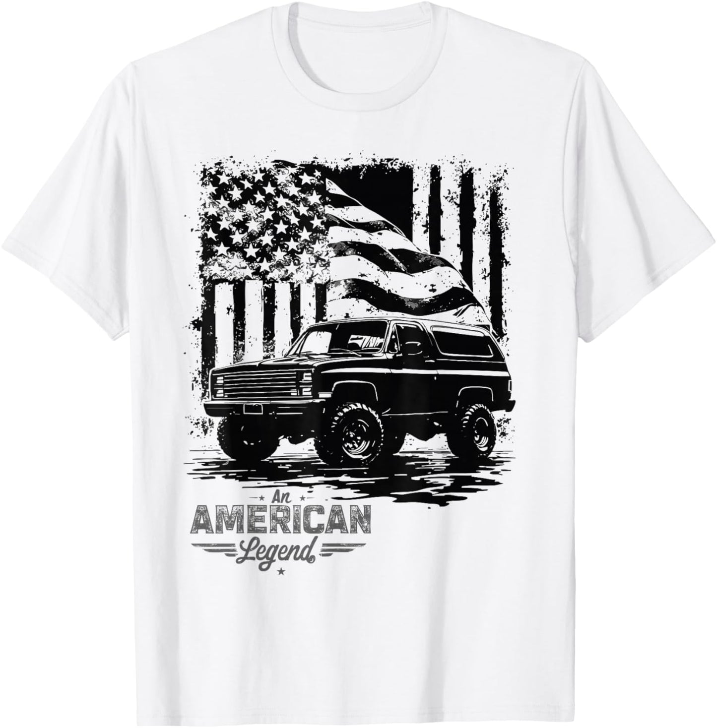 73-91 K5 Blaze an American Legend Patriotic USA Flag K5 T-Shirt - T-Shirt | White