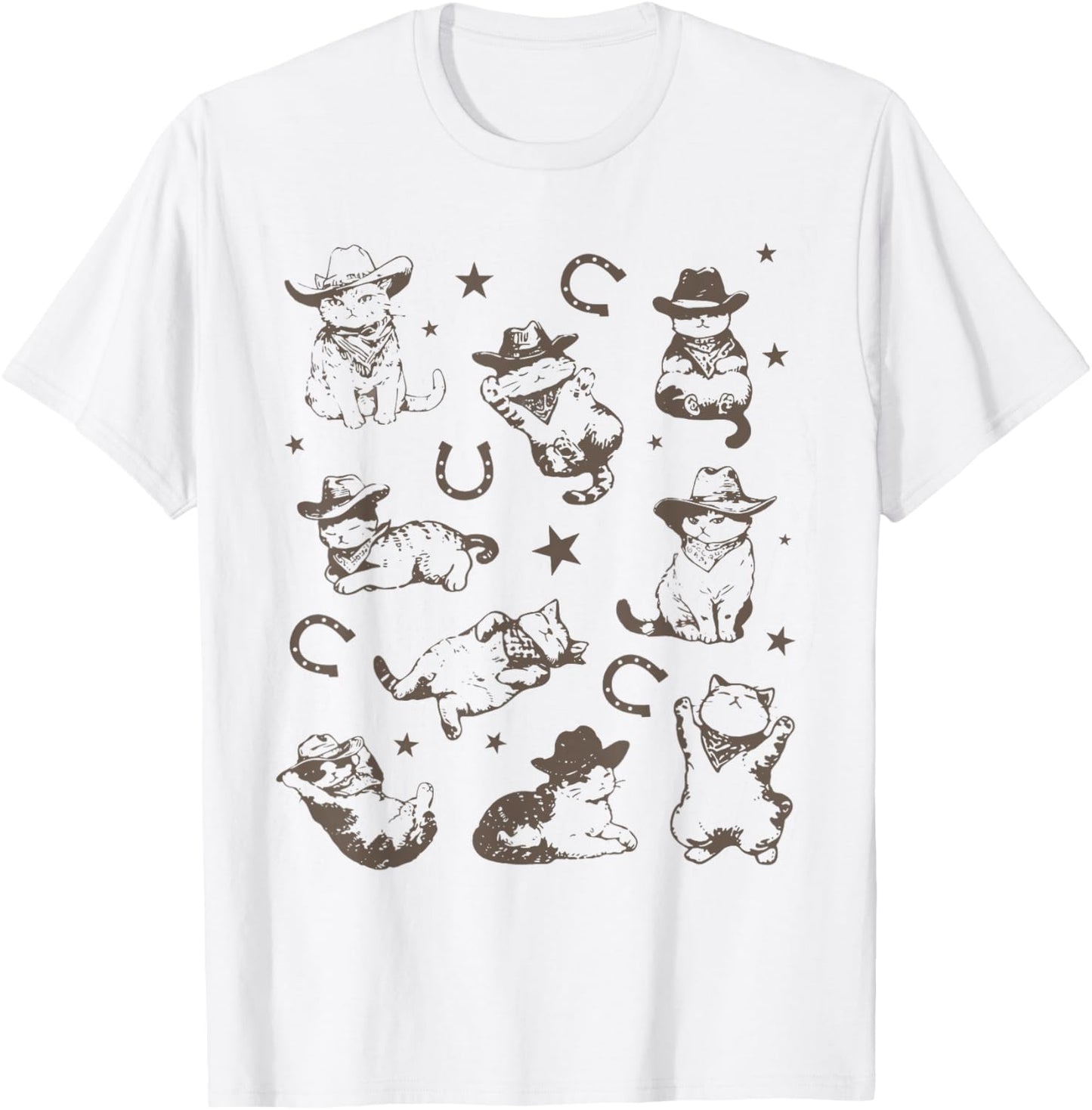 Cowboy Cats And Kittens Western Cowboy Vintage 90s Cowgirl T-Shirt - T-Shirt | White