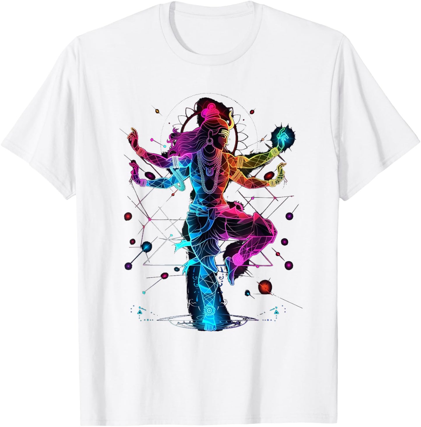 Shiva spiritual hindu god tandava dance yoga meditation T-Shirt - T-Shirt | White