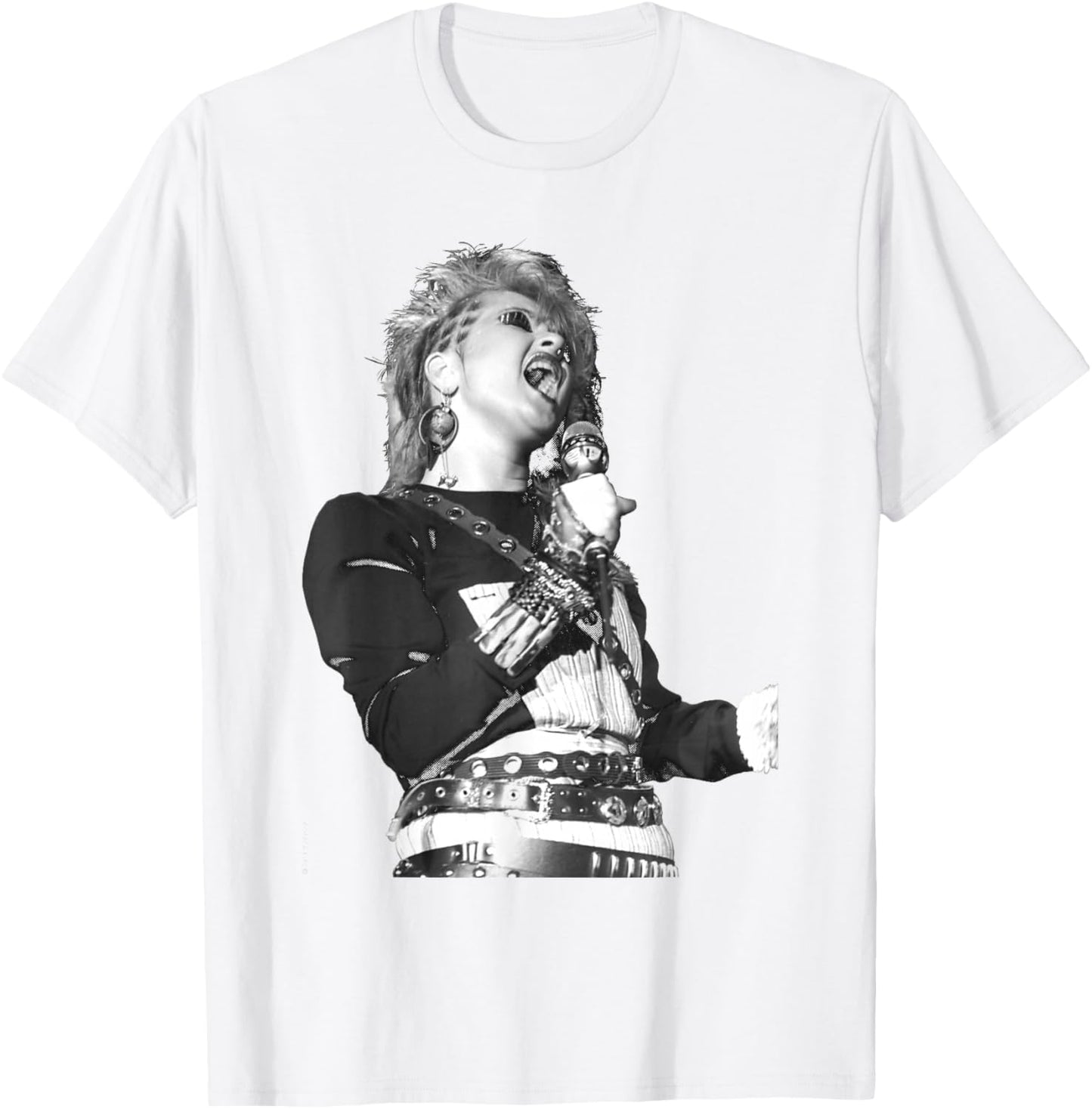 Singer Cyndi Lauper Live by Allan Ballard T-Shirt - T-Shirt | White