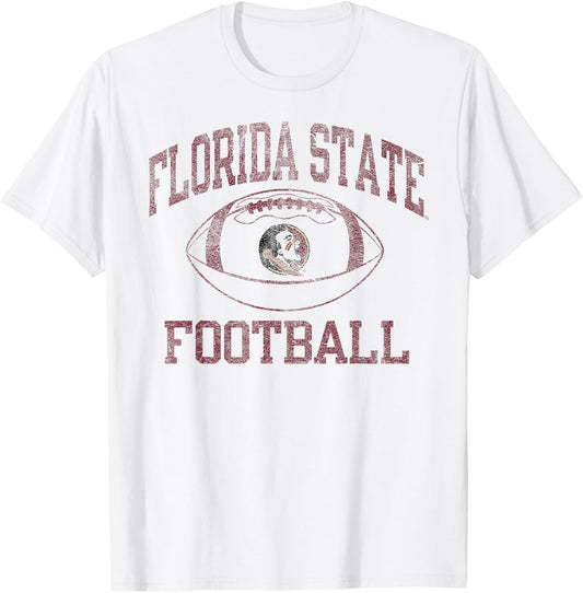 Florida State Seminoles Football Intensity Vintage White T-Shirt - T-Shirt | White