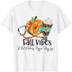 Fall Vibes And Medical Office Staff Life Pumpkin Leopard T-Shirt - T-Shirt | White