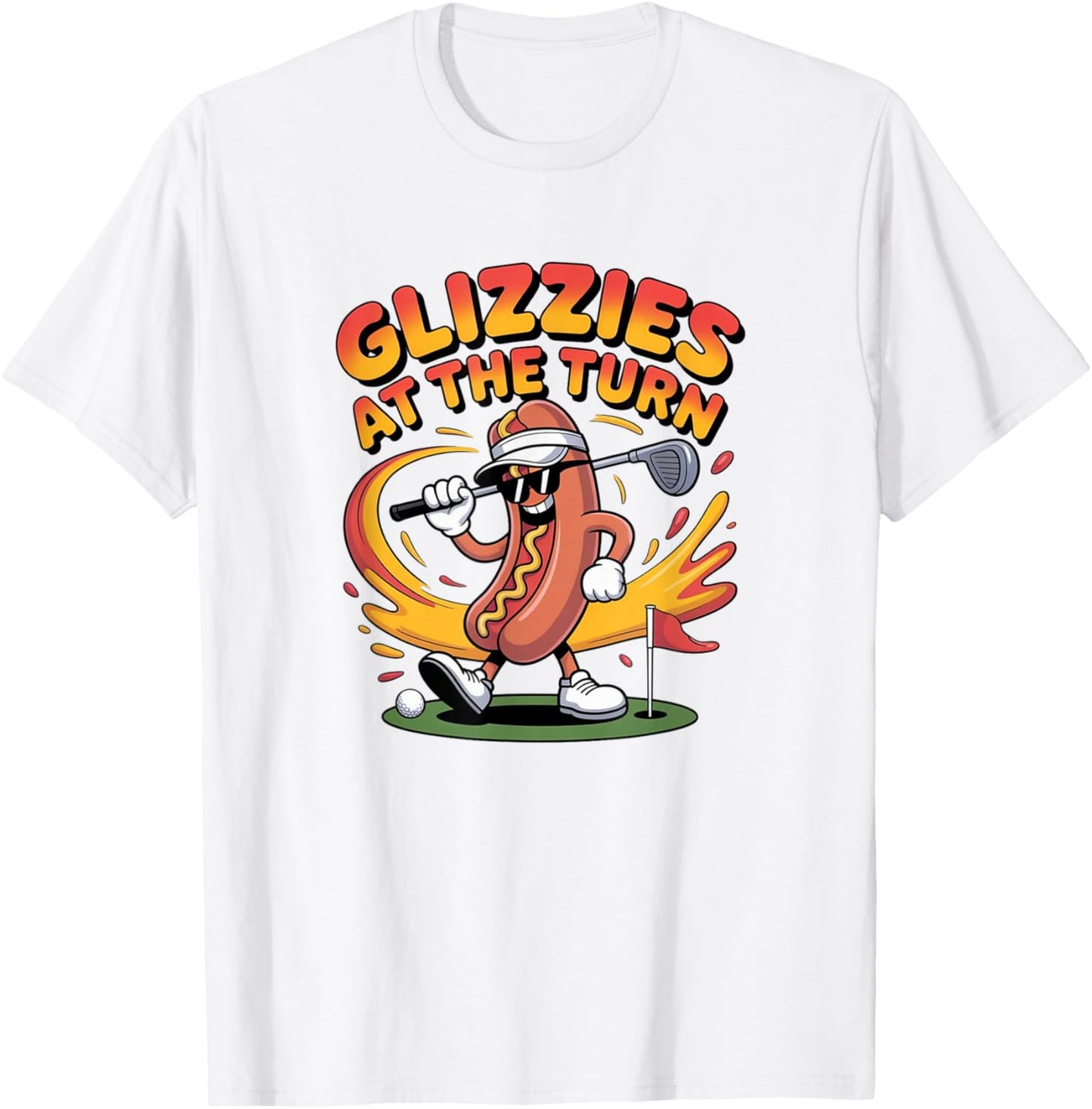 Glizzy at The Turn Golf Design T-Shirt - T-Shirt | White