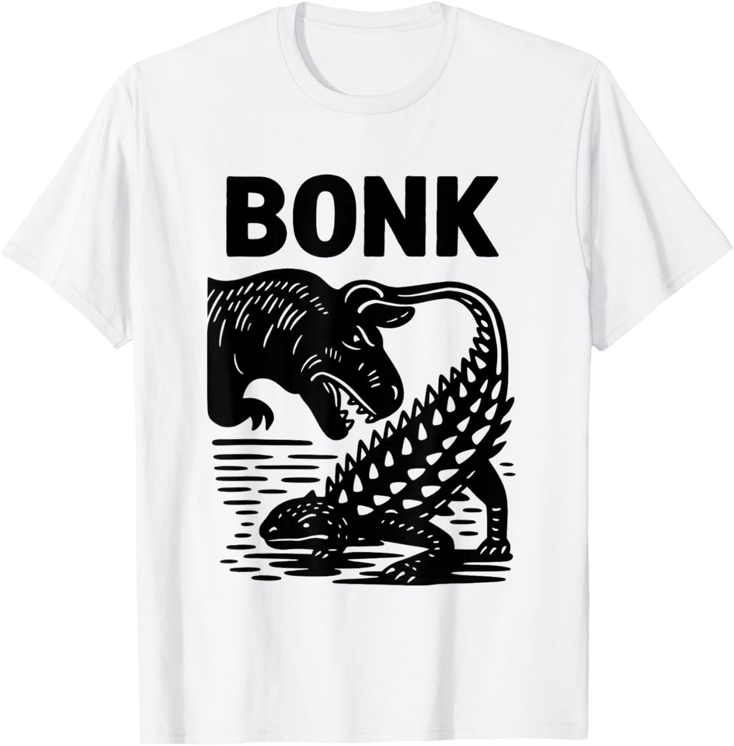 Funny Bonk Dinosaur Prehistoric Humour Ankylosaurus Dino T-Shirt - T-Shirt | White