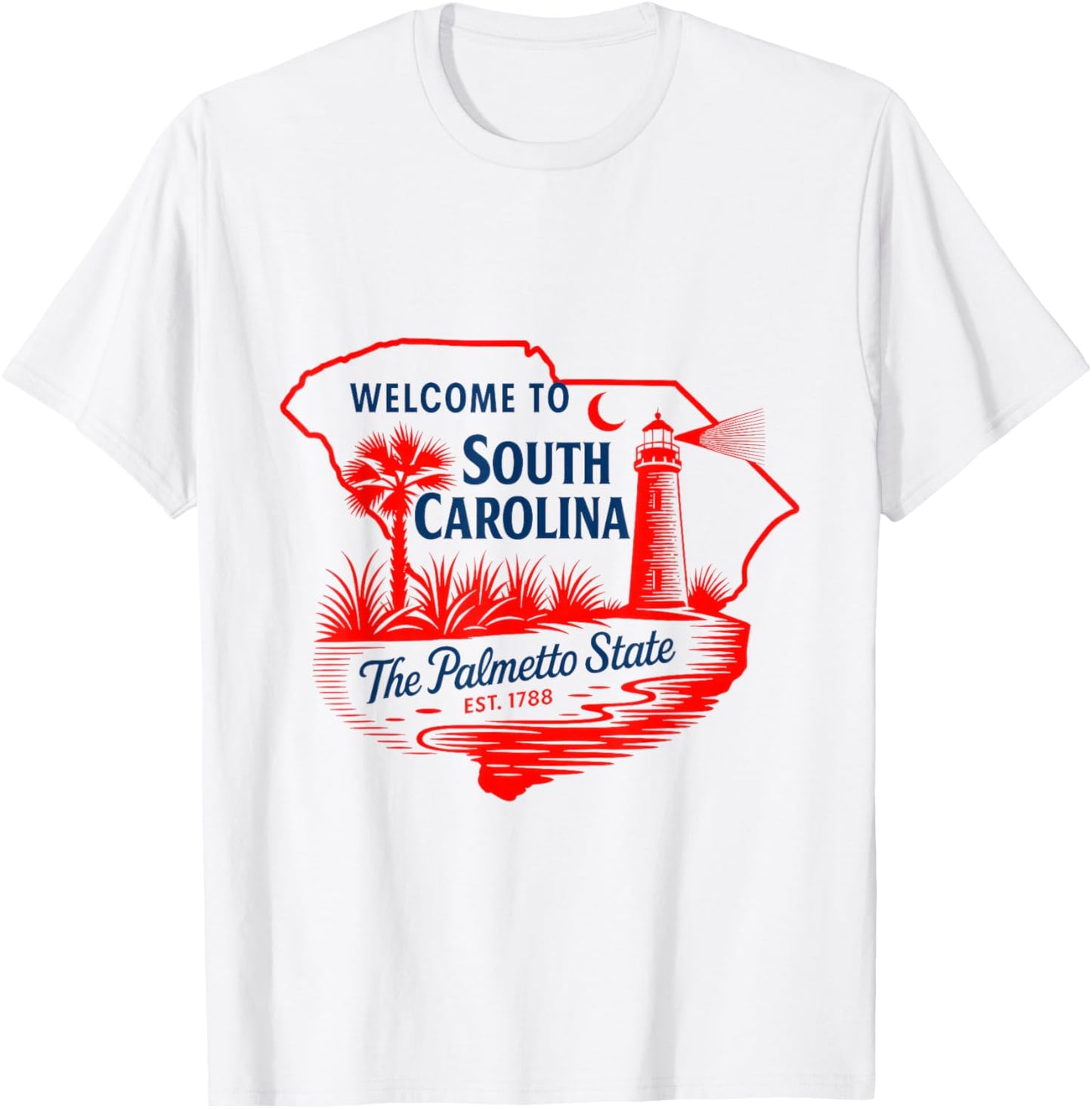 Bienvenue en Caroline du Sud, l'État du Palmetto T-Shirt - T-Shirt | White