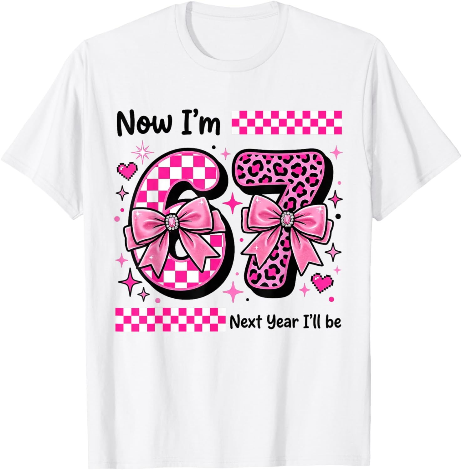 6th Birthday Girl Now Im 6 Next Year Ill Be 7 T-Shirt - T-Shirt | White