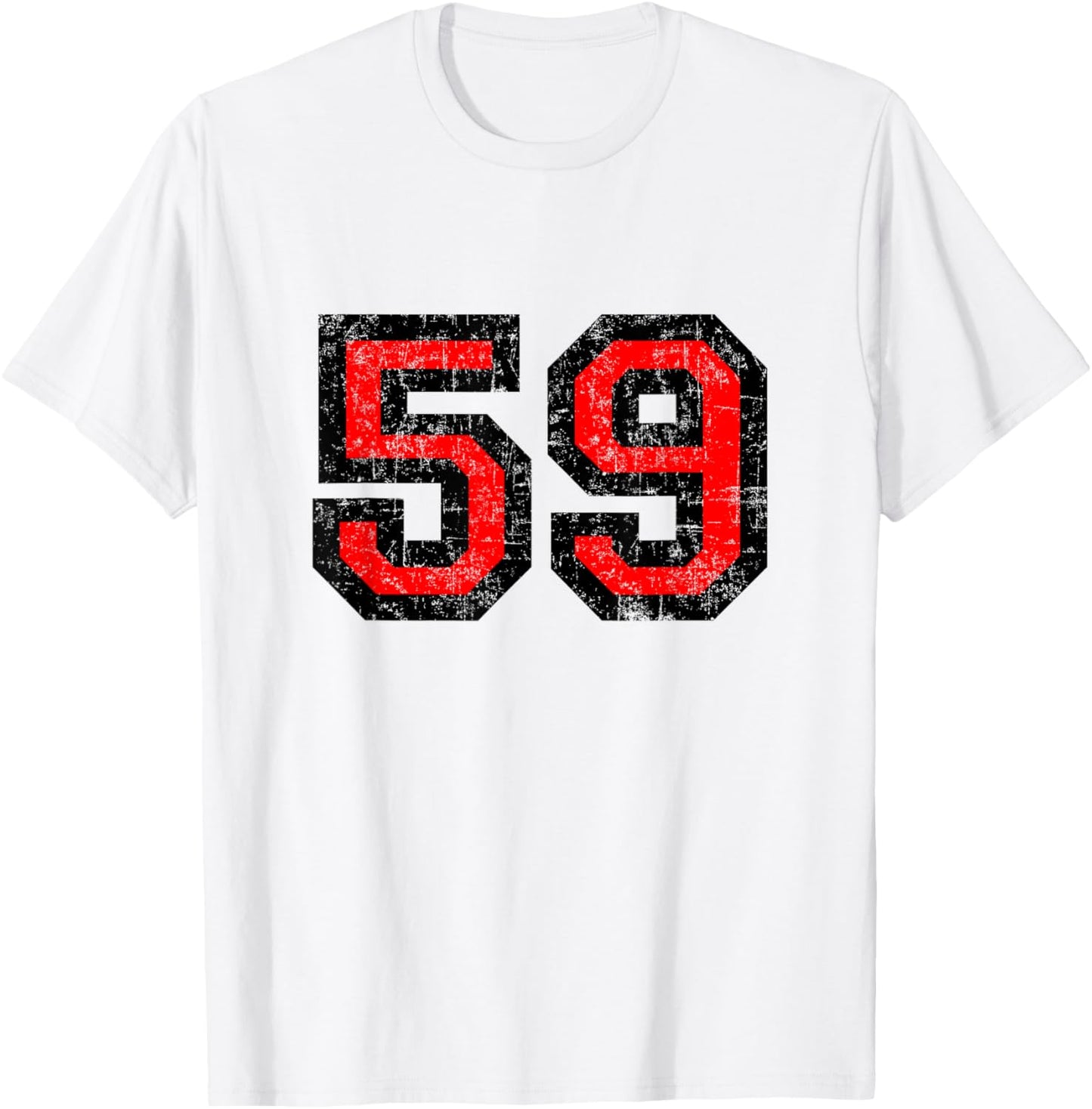 Number 59 (Vintage Black/Red) No.59 T-Shirt - T-Shirt | White