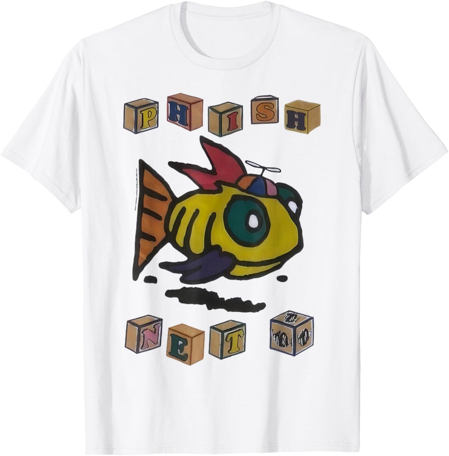 Rare Vintage Phish Fall Tour Phish Net Rock Band T-Shirt - T-Shirt | White