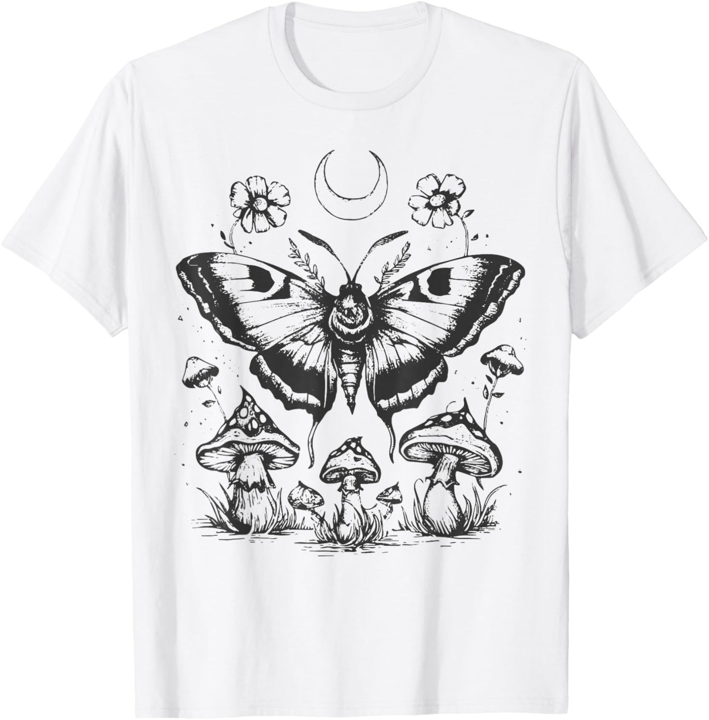 Butterfly Grunge Fairycore Therian Cute Moth Aesthetic Y2K T-Shirt - T-Shirt | White