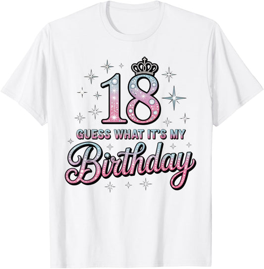 It's My 18th Birthday Girl 18 Year Old Pink T-Shirt - T-Shirt | White