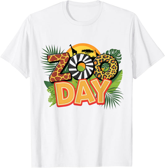 Men Women Kids Fun Zoo Day Wildlife Party Cute Animals T-Shirt - T-Shirt | White