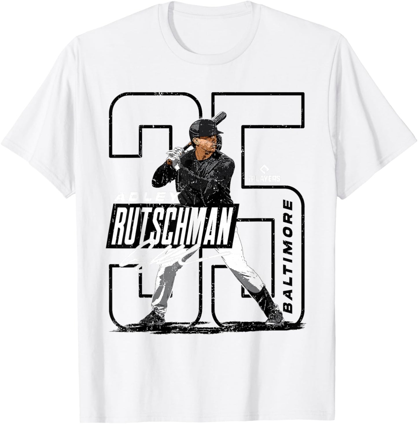 Adley Rutschman | Baltimore MLB Players | MLBRUTS3001-S T-Shirt - T-Shirt | White