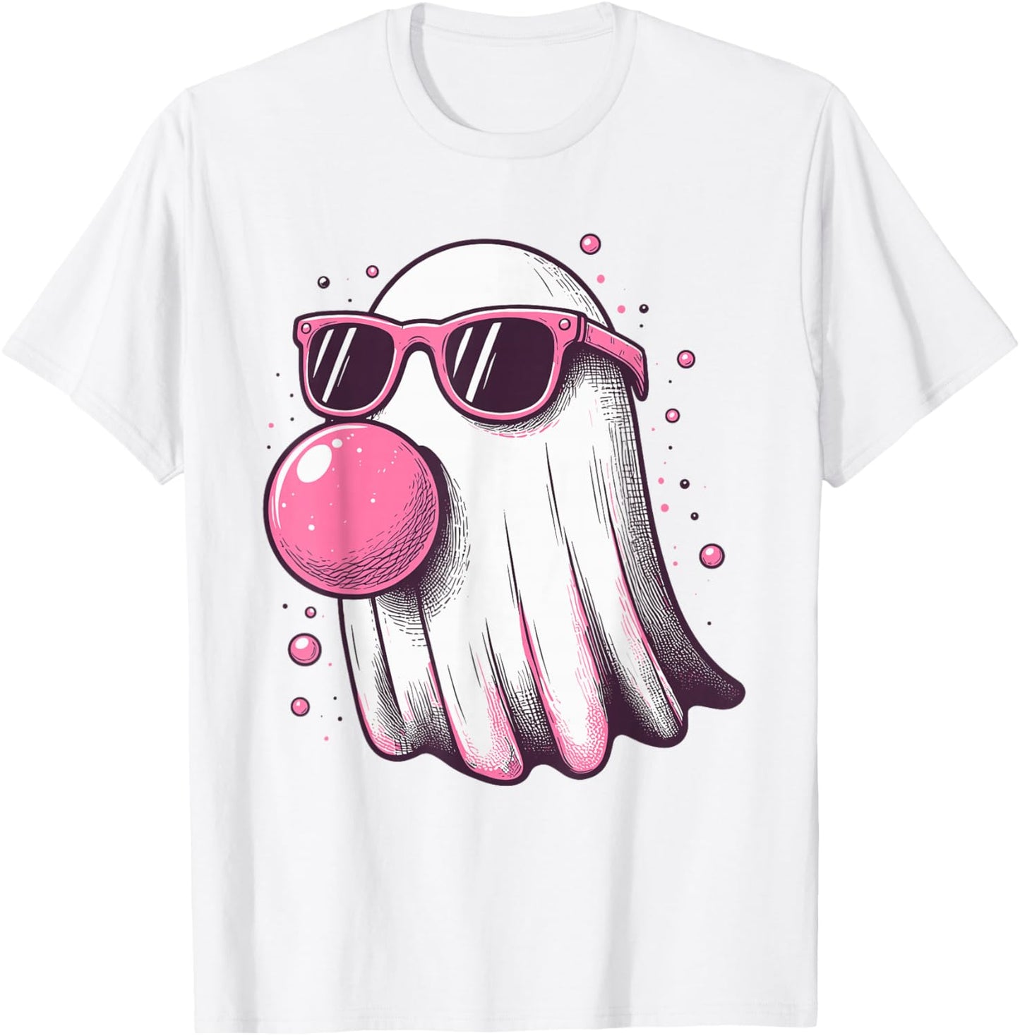 Ghost Bubble Gum Sunglasses Happy Halloween Boo Men Women T-Shirt - T-Shirt | White